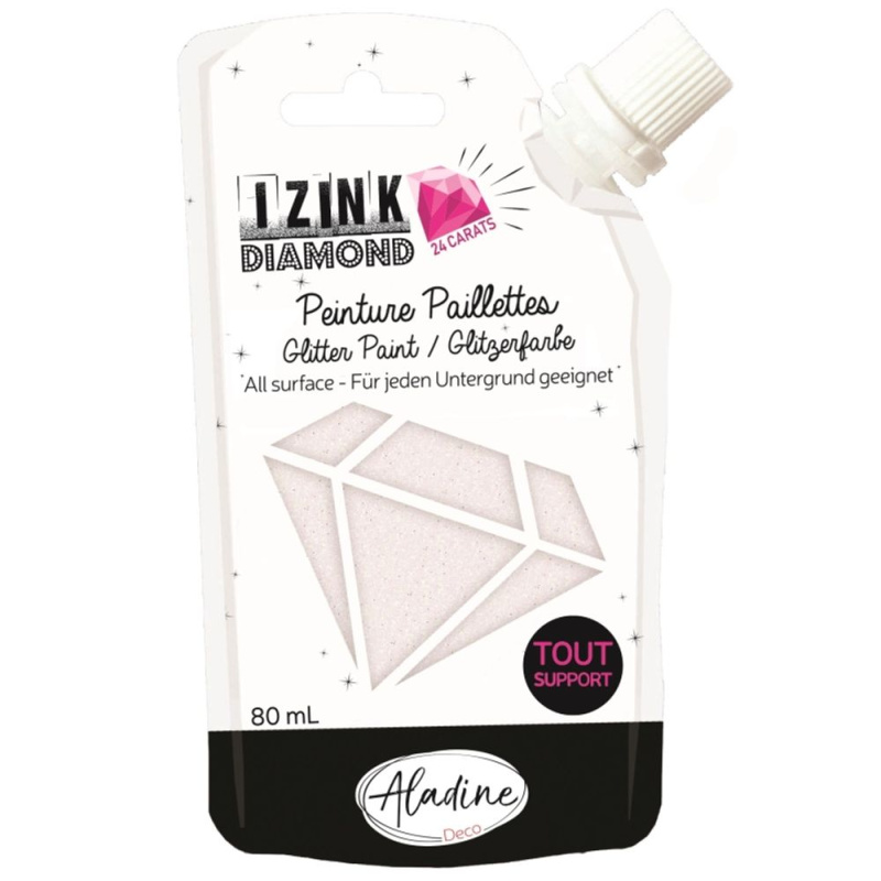 Diamantová barva Aladine IZINK DIAMOND 24 CARATS 80 ml - perleťová Aladine