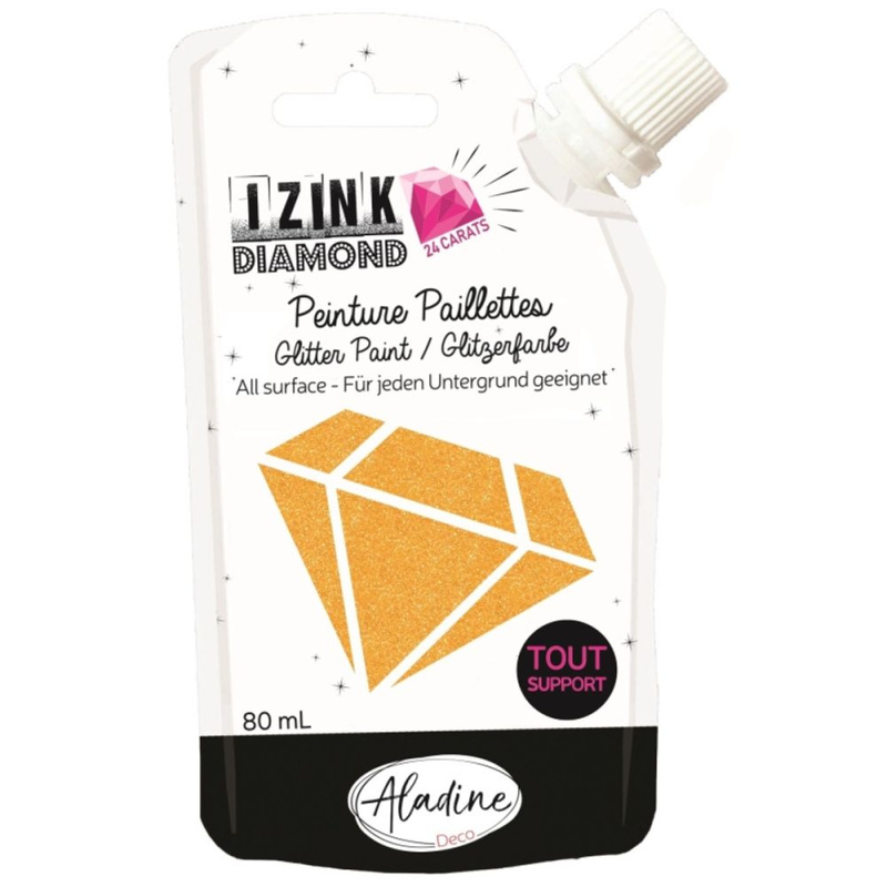 Diamantová barva Aladine Izink Diamond 24 Carats 80 ml - oranžová Aladine
