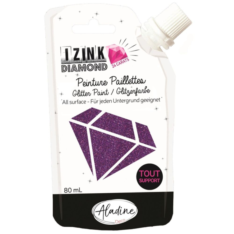 Diamantová barva Aladine Izink Diamond 24 Carats 80 ml - fialová Aladine