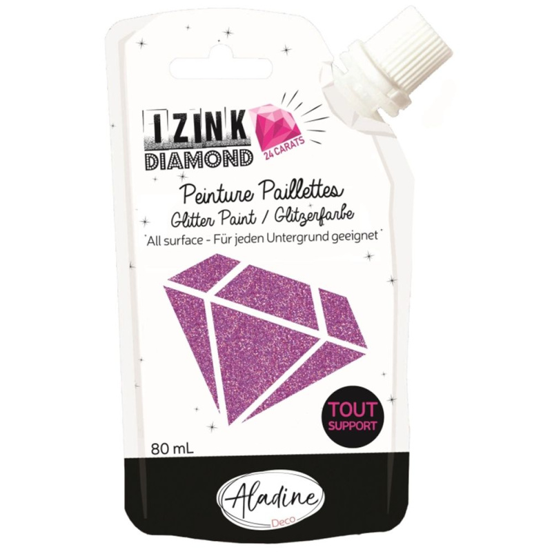 Diamantová barva Aladine Izink Diamond 24 Carats 80 ml - světle fialová  Aladine