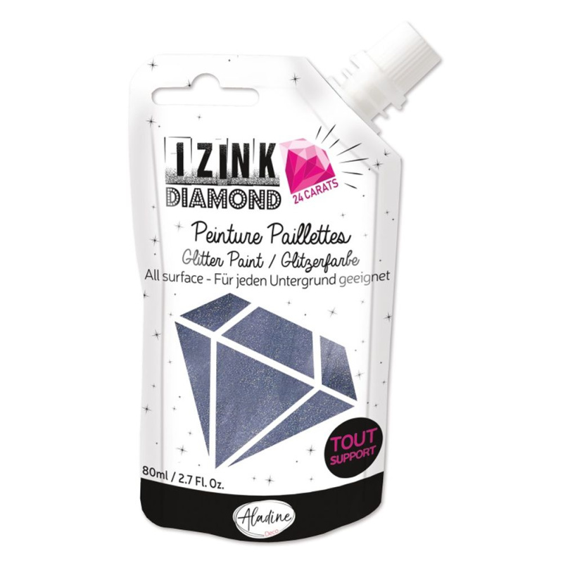 Aladine Diamantová barva Aladine Izink Diamond 24 Carats, 80 ml - VYBERTE ODSTÍN - Diamantová barva Aladine Izink Diamond 24 Carats, 80 ml - šedomodrá