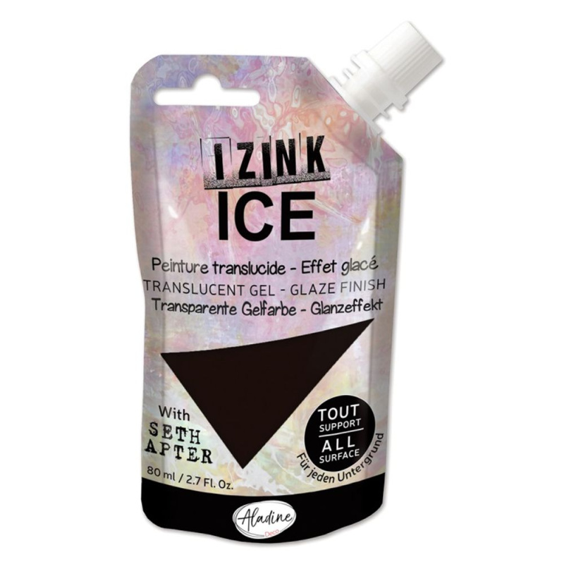 Poloprůhledná barva Izink Ice 80 ml - coffee hnědá Aladine