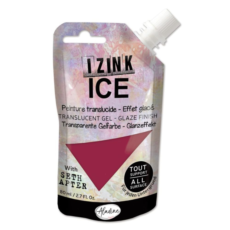 Poloprůhledná barva Izink Ice 80 ml - framboise malinová Aladine