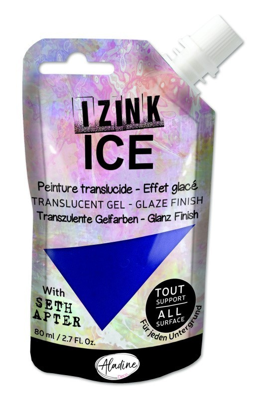 Poloprůhledná barva Izink Ice 80 ml - frostbite tm. modrá Aladine