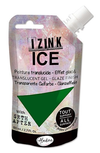 Poloprůhledná barva Izink Ice 80 ml - vert menthe tmavě zelená Aladine