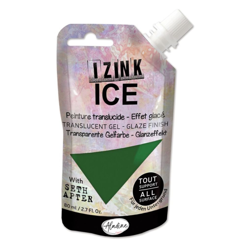 Poloprůhledná barva Izink Ice 80 ml - vert menthe tmavě zelená Aladine