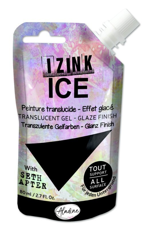 Poloprůhledná barva Izink Ice 80 ml - noir černá Aladine