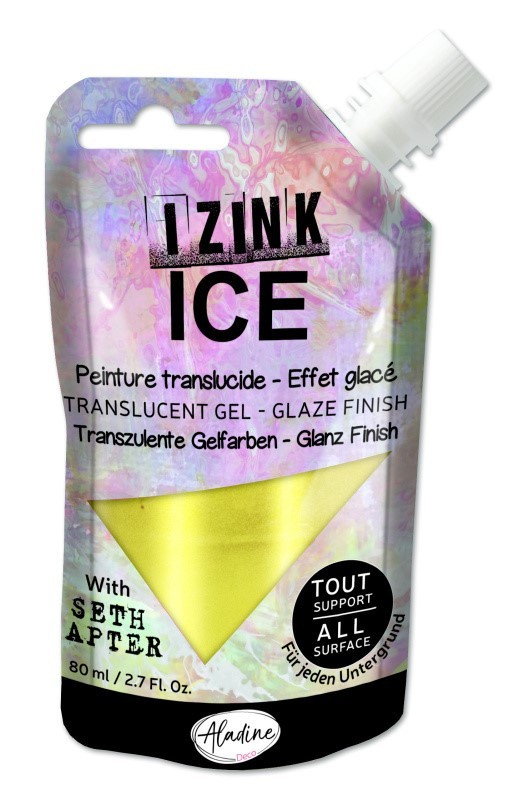 Poloprůhledná barva Izink ice 80 ml - cold gold zlatá Aladine