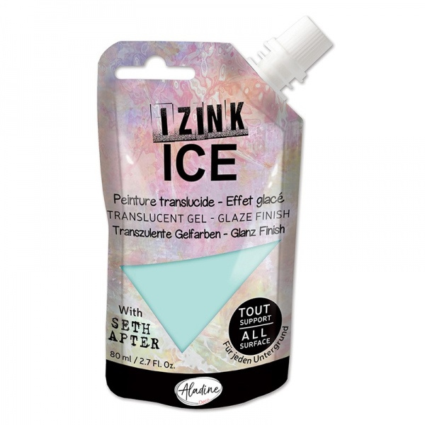 Poloprůhledná barva Izink Ice 80 ml - ver d´eau pastelová zelená Aladine