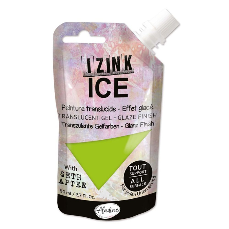 Poloprůhledná barva Izink Ice 80 ml - vert anis anýzová zelená Aladine