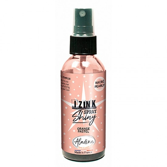 Perleťový inkoust ve spreji Aladine Izink Spray Shiny 80 ml - pastel orange pastelová oranžová Aladine