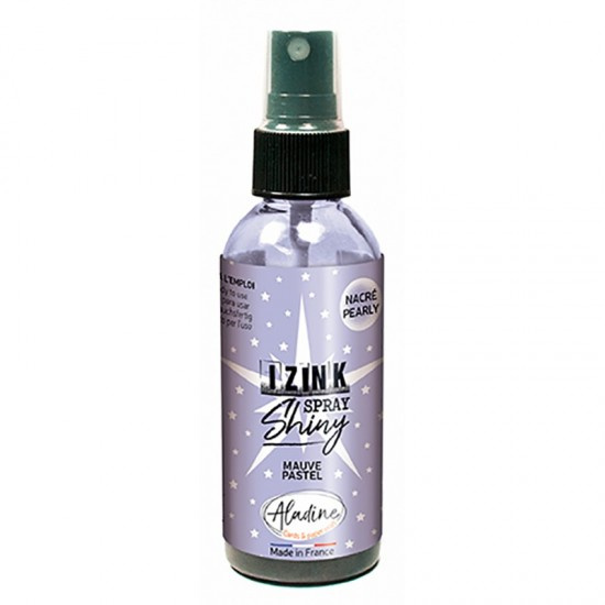 Perleťový inkoust ve spreji Aladine Izink Spray Shiny 80 ml - pastel lilac pastelová lila Aladine