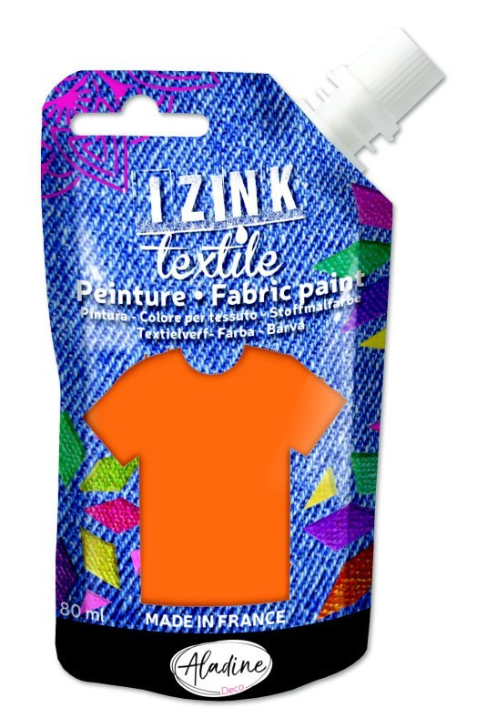 Textilní barva Aladine Izink Textile 80 ml - orange oranžová Aladine