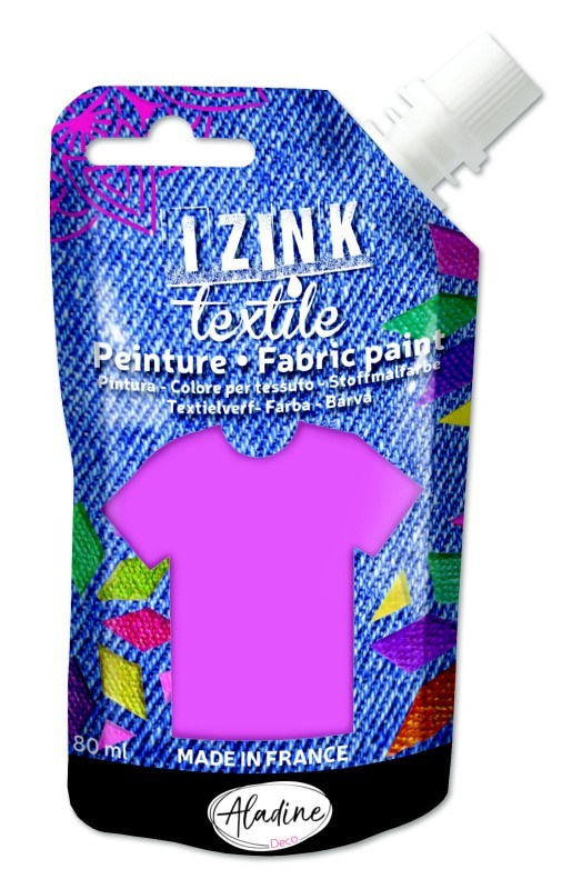 Textilní barva Aladine Izink Textile 80 ml - rose pale světle růžová Aladine