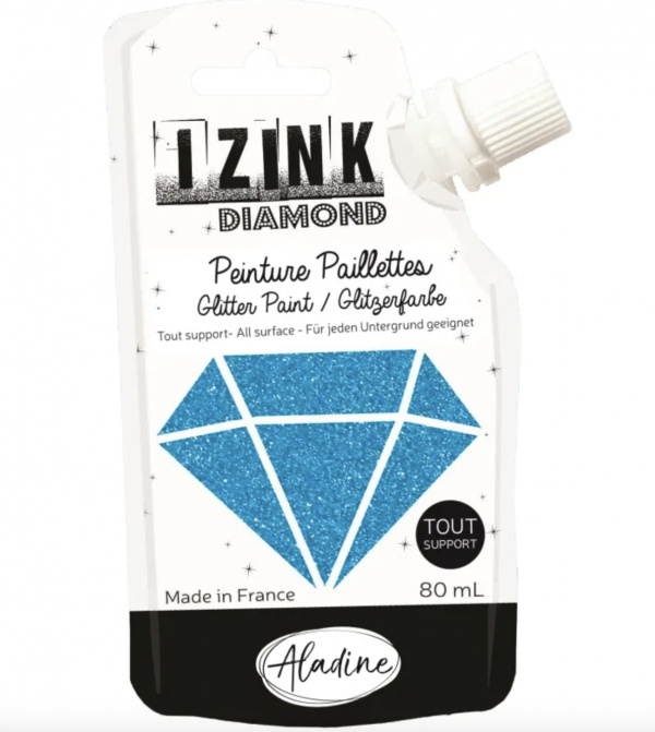 Diamantová barva Izink Diamond, 80 ml - karibská modrá Aladine