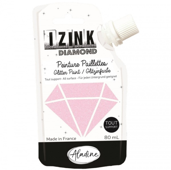 Diamantová barva Aladine Izink Diamond 80 ml - rose pastel pastelová růžová Aladine