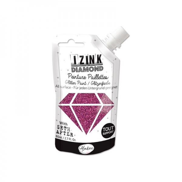 Diamantová barva Aladine IZINK DIAMOND 80 m Aladine IZINK DIAMOND 80 ml - rose eggplant lilková Aladine