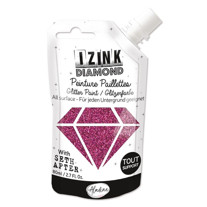 Diamantová barva Aladine IZINK DIAMOND 80 m Aladine IZINK DIAMOND 80 ml - rose eggplant lilková Aladine