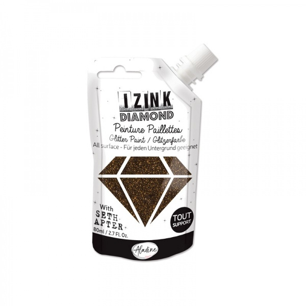 Diamantová barva Aladine IZINK DIAMOND 80 m Aladine IZINK DIAMOND 80 ml - black coffee tmavě hnědá Aladine