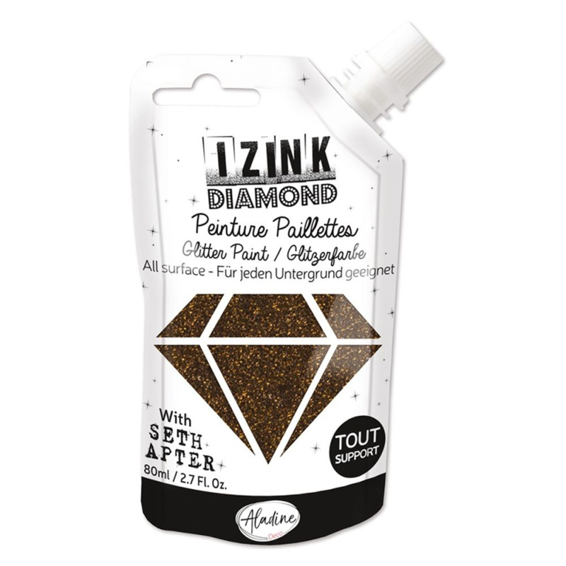 Diamantová barva Aladine IZINK DIAMOND 80 m Aladine IZINK DIAMOND 80 ml - black coffee tmavě hnědá Aladine