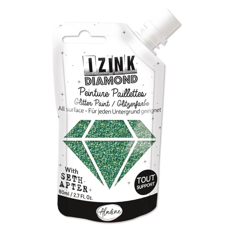 Diamantová barva Aladine IZINK DIAMOND 80 m Aladine IZINK DIAMOND 80 ml - blue azure azurová modrá Aladine
