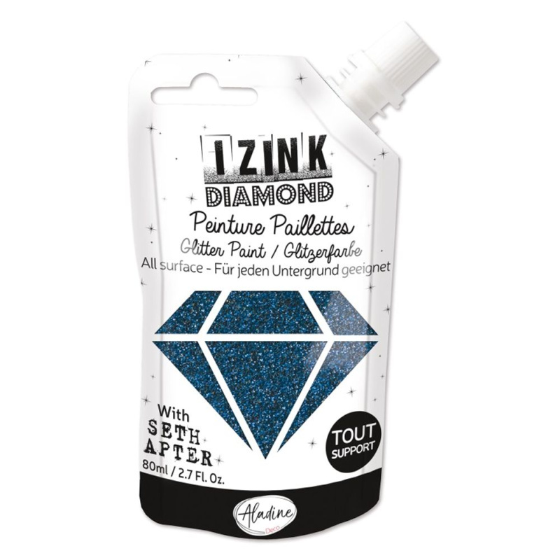 Diamantová barva Aladine IZINK DIAMOND 80 m Aladine IZINK DIAMOND 80 ml - beautiful blue tm. modrá Aladine