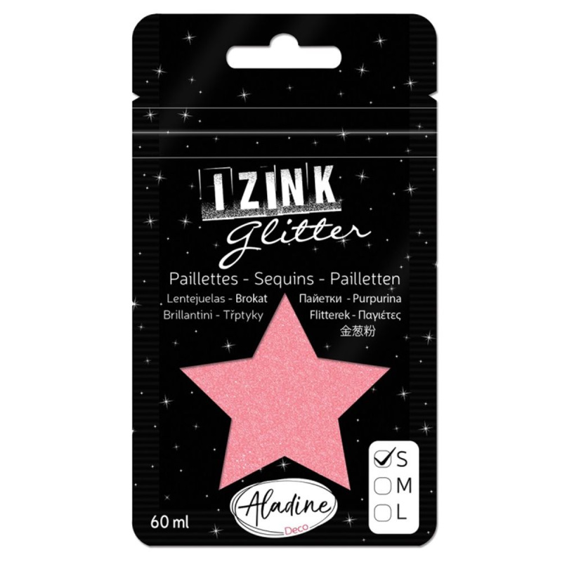 Třpytky Aladine Izink glitter 60 ml vel. S - corail koralová Aladine