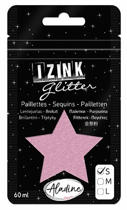 Třpytky Aladine Izink glitter 60 ml vel. S - rose pastel pastelková růžová Aladine