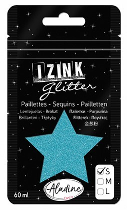 Třpytky Aladine Izink glitter 60 ml vel. S - bleu cile nebesky modrá Aladine