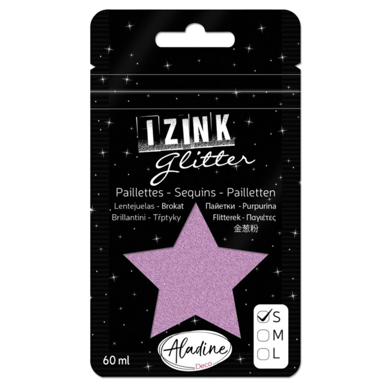 Třpytky Aladine Izink glitter 60 ml vel. S - rose růžová Aladine