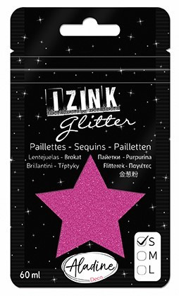 Třpytky Aladine Izink glitter 60 ml vel. S - fuchsia tmavě růžová Aladine