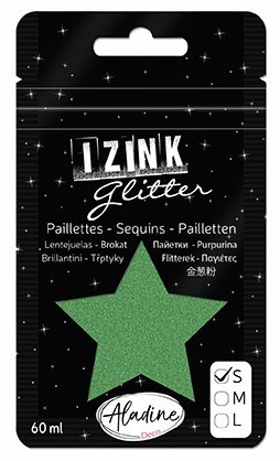 Třpytky Aladine Izink glitter 60 ml vel. S - vert fonce zelená Aladine
