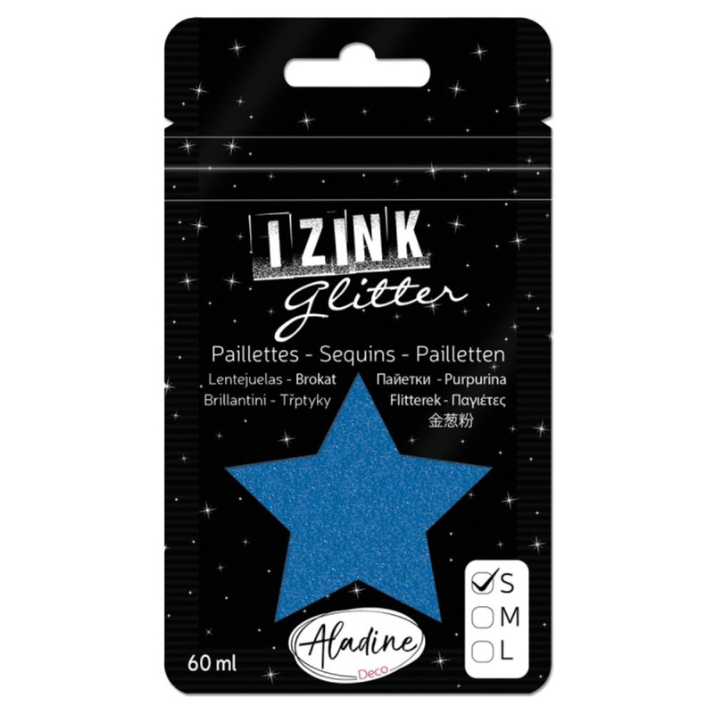 Třpytky Aladine Izink glitter 60 ml vel. S - bleu modrá Aladine
