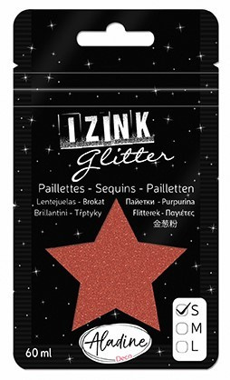 Třpytky Aladine Izink glitter 60 ml vel. S - marron hnědá Aladine
