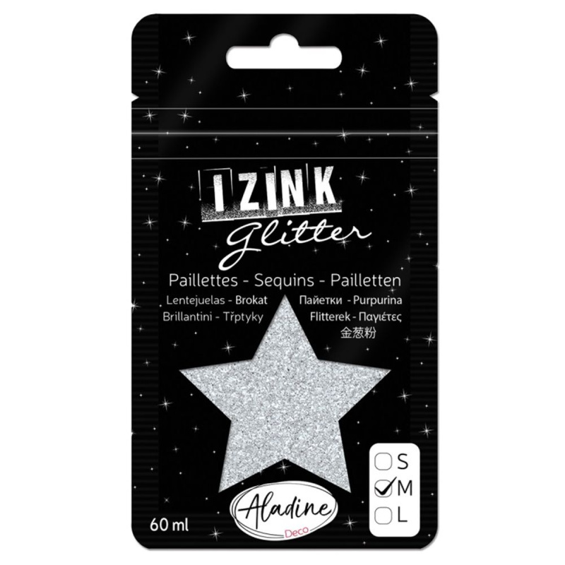 Diamantové třpytky stříbrná 60 ml Aladine