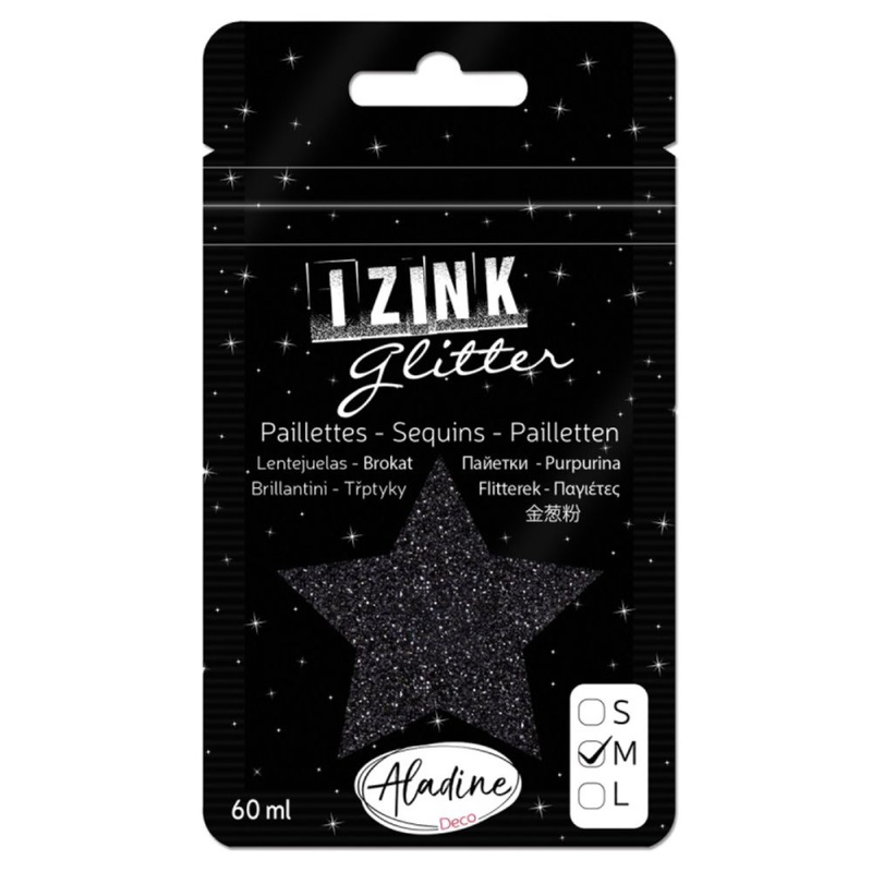 Diamantové třpytky černá 60 ml Aladine