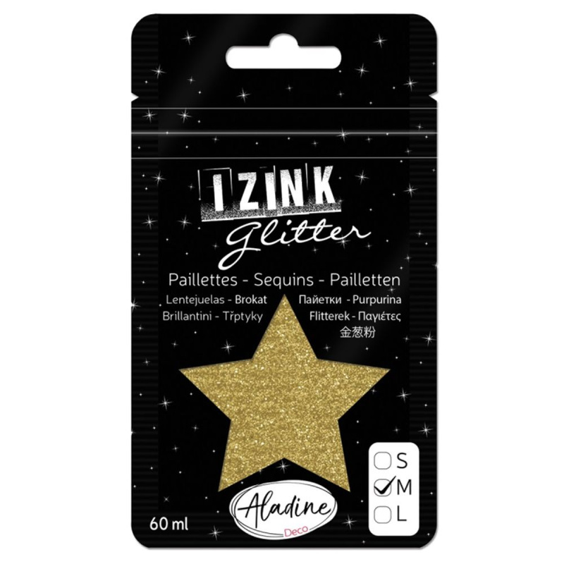 Aladine Třpytky Aladine Izink Glitter, 60 ml, vel. M - VYBERTE ODSTÍN - Třpytky Aladine Izink Glitter, 60 ml, vel. M - dore, zlaté