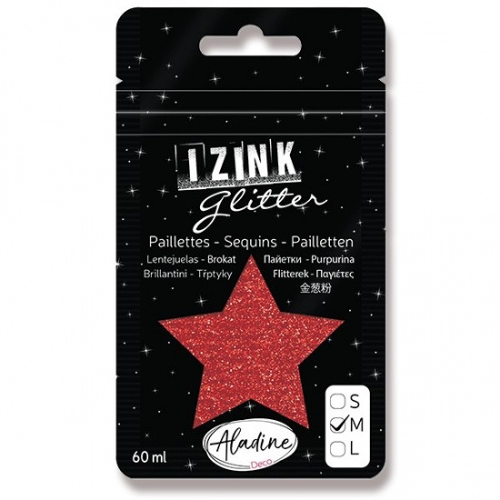 Diamantové třpytky červená 60 ml Aladine