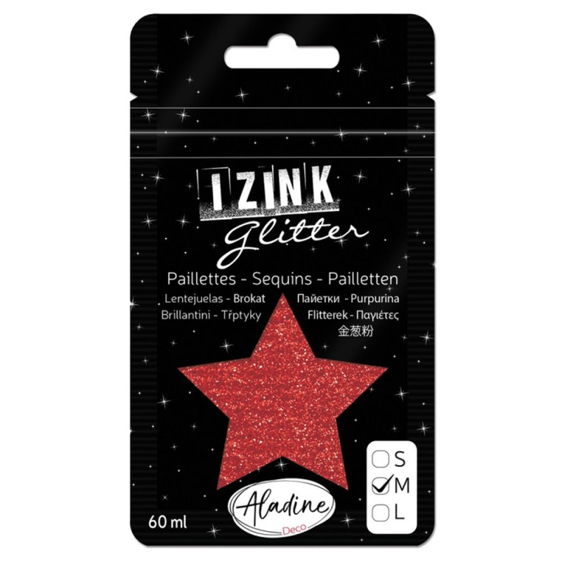 Diamantové třpytky červená 60 ml Aladine