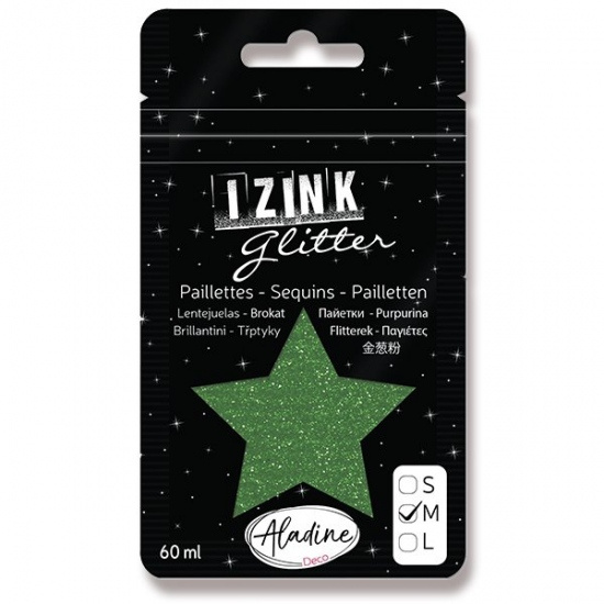 Diamantové třpytky zelená 60 ml Aladine