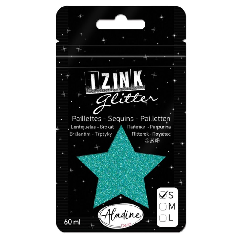 Třpytky Aladine Izink Glitter 60 ml vel. S - tuquoise tyrkysová Aladine