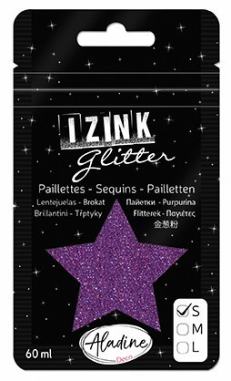 Třpytky Aladine Izink Glitter 60 ml vel. S - violet fonce tmavě fialová Aladine
