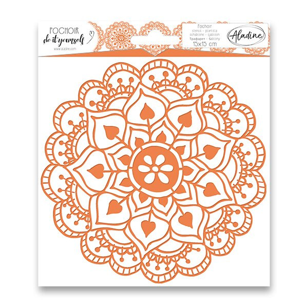 Šablona Pochoir Textile Mandala Aladine