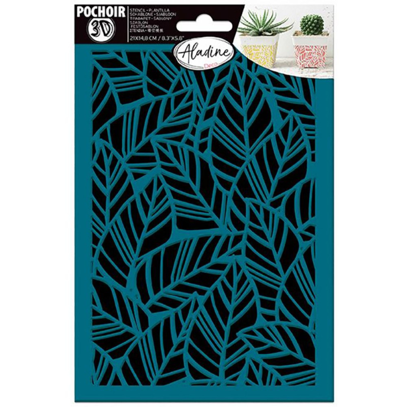 Aladine Silikonová samolepicí šablona Aladine 3D, A5 - Listy