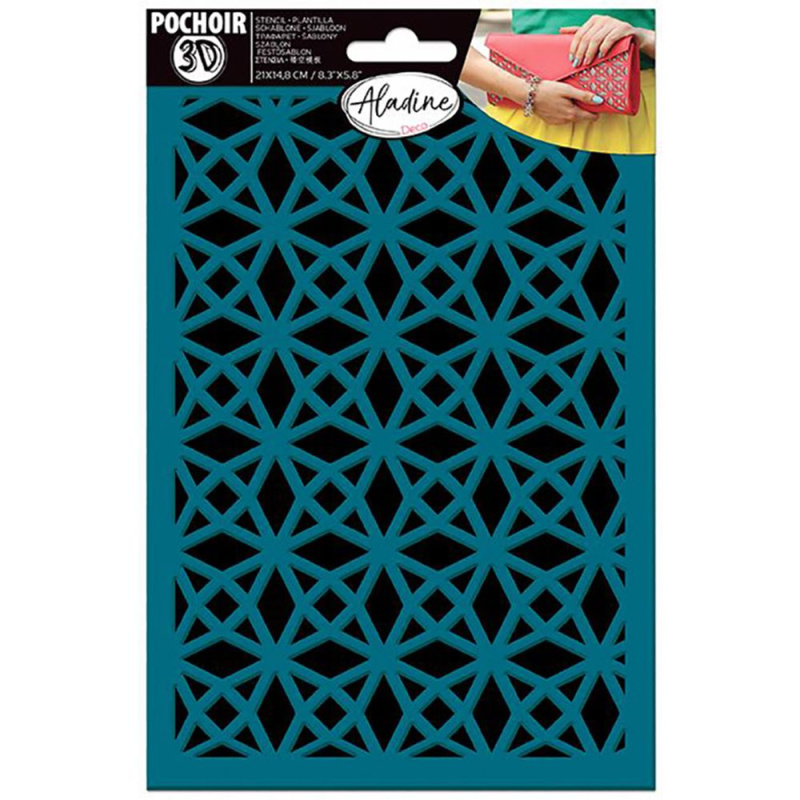 Aladine Silikonová samolepicí šablona Aladine 3D, A5 - Geometrie 2