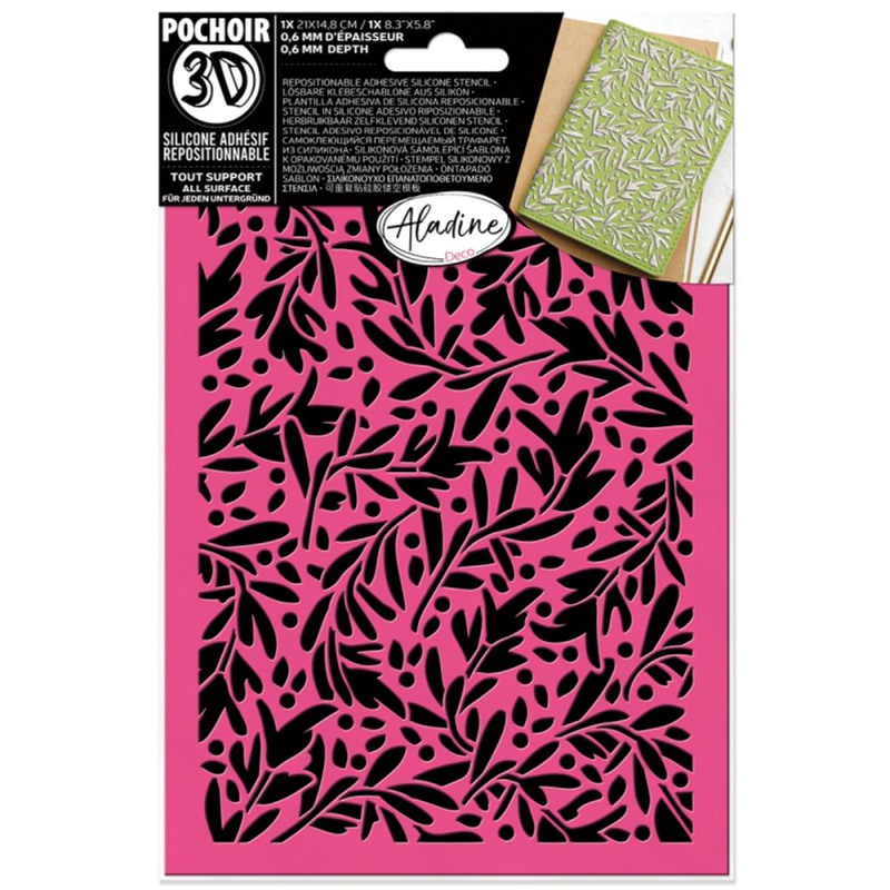 Aladine Silikonová samolepicí šablona Aladine 3D, A5 - Liány