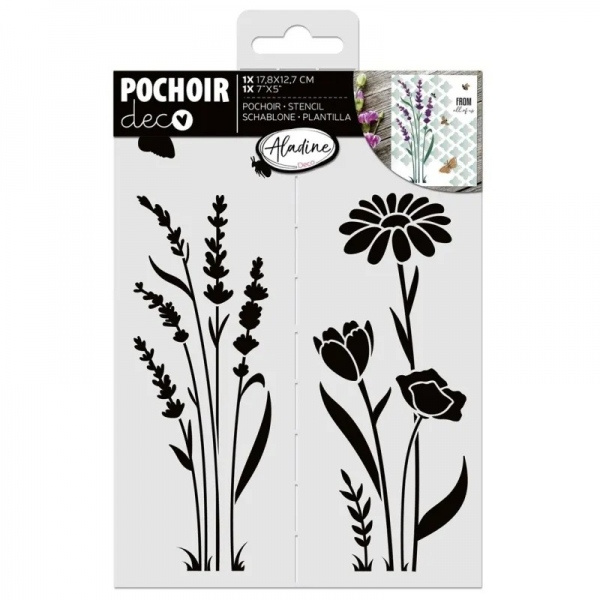 Aladine Šablony Aladine, 2 ks - Levandule a kytice