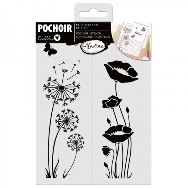 Aladine Šablony Aladine, 2 ks - Pampeliška a vlčí mák