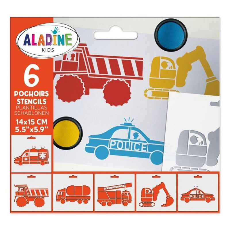 Šablony Aladine, 6 ks - Dopravní prostředky Aladine