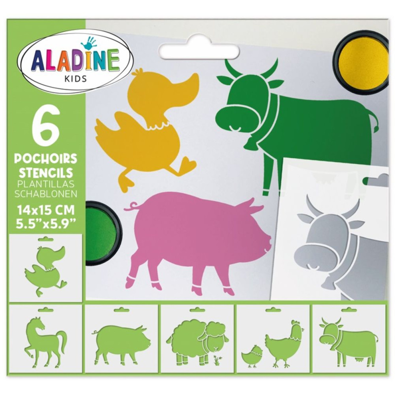Šablony Aladine, 6 ks - Farma Aladine